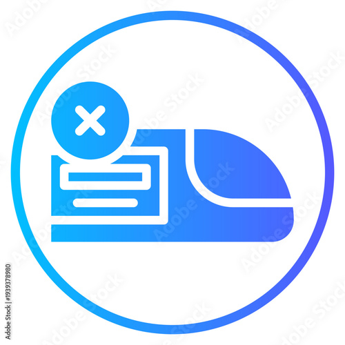 Canvas Print delete gradient icon