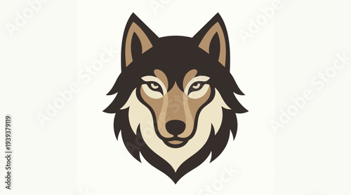 This striking image captures the fierce expression of a wolf's head, rendered in natural tones, symbolizing strength and independence in wildlife and animal illustration.