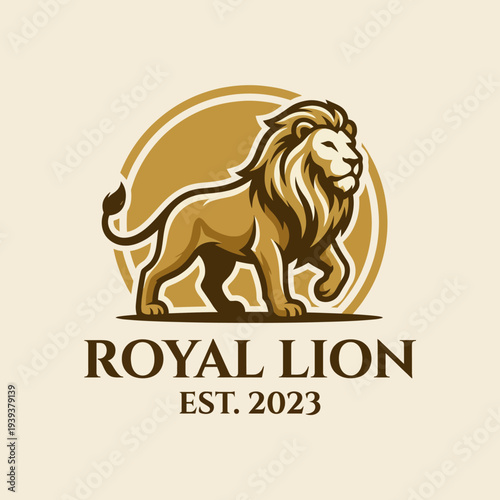A striking logo featuring a majestic lion symbolizing strength and nobility, perfect for brands looking to invoke a sense of prestige and excellence.