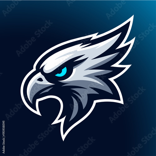 A striking eagle head logo, rendered in bold lines, exudes strength and focus, its intense gaze capturing an unwavering spirit of determination.