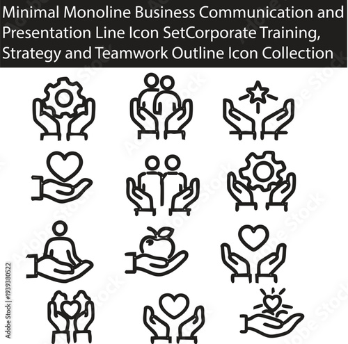 Black vector silhouette illustration set of business people and holiday icons including a tree heart and gift sign for art design