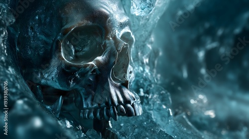 Wallpaper Mural Halloween golem ice skull cave Torontodigital.ca