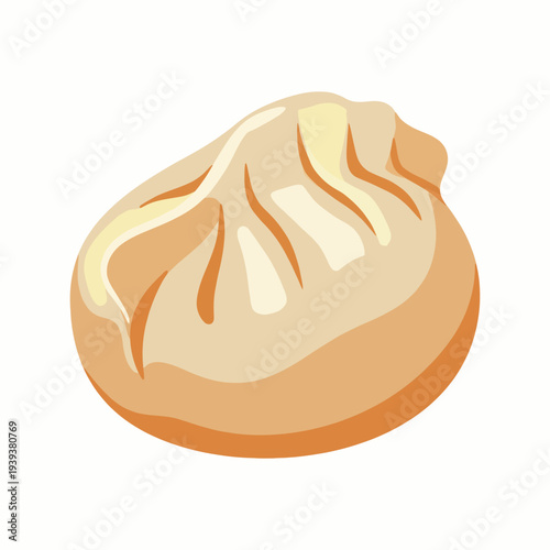 This appetizing dumpling, showcasing a delectable golden-brown exterior, represents traditional comfort food, inviting with its inviting texture and cultural significance in cuisine.