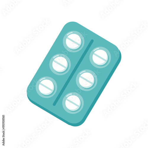 A clean and minimalistic pill pack icon symbolizes health and wellness, reflecting the significance of medication and care in maintaining well-being and vitality.