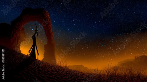 Wallpaper Mural Halloween trickster in desert night Torontodigital.ca