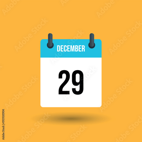 December 29 calendar page date number 29