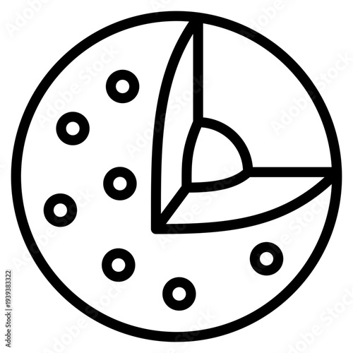 Cuadro en lienzo Cell Nucleus  Icon Element For Design