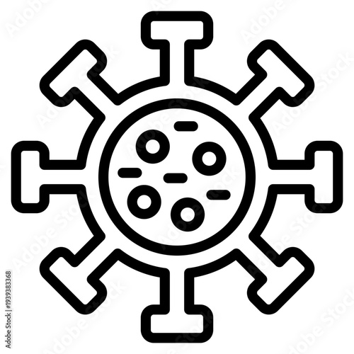 Virus Structure  Icon Element For Design
