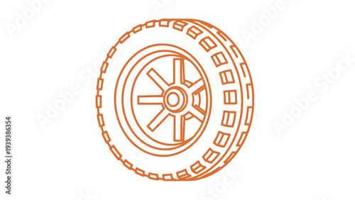 Dharma Wheel Symbol with Chain Border.