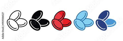Blood Cells  Icon Set Multiple Style Collection