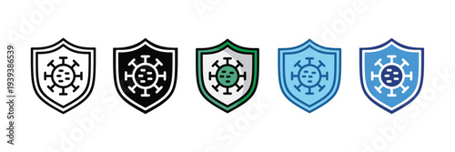 Immune System  Icon Set Multiple Style Collection