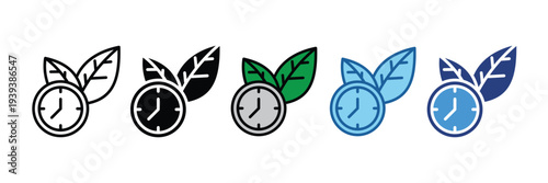 Plant Growth  Icon Set Multiple Style Collection