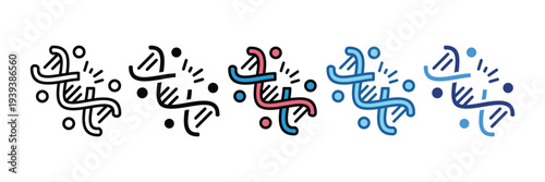 Genetic Mutation  Icon Set Multiple Style Collection