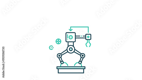 Robot Arm Machine Industrial Automation System.
