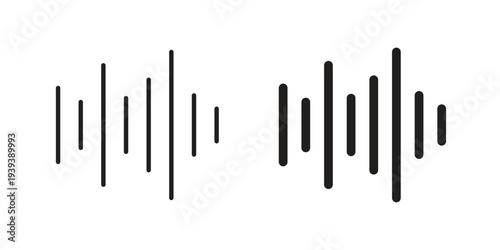 Sound wave icons for website design and development, app development. EPS10