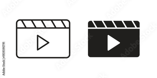Video icons for website design and development, app development. EPS10