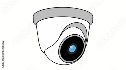 A minimalist and modern design of a security camera, representing surveillance technology, safety, and innovation in contemporary security solutions for homes and businesses.