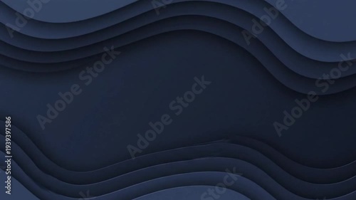 Professional Dark Blue Abstract Background with Layered Waves for Corporate Presentation, Web Design, and Marketing