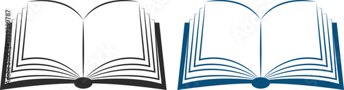 Education and book learning icons set. Featuring open books, textbooks, graduation cap, reading symbols and knowledge concepts. University college school study concept.