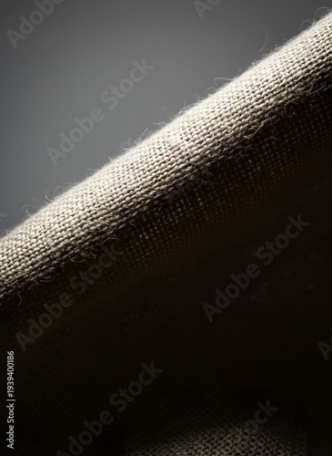 Macro Detail of Woven Burlap Fabric