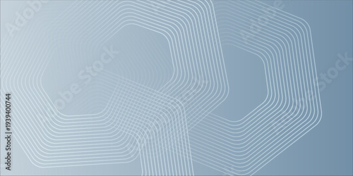 Abstract hexagon lines on gray background. Geometric stripe line art design for poster