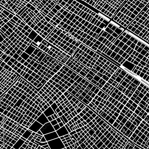 City Grid Abstract: A captivating abstract illustration of a city grid, presenting a modern and structured perspective.