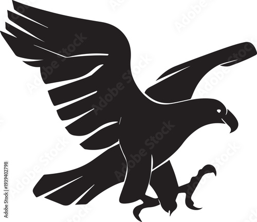 Majestic Eagle Silhouette Vector - Freedom, Power & Wildlife Icon