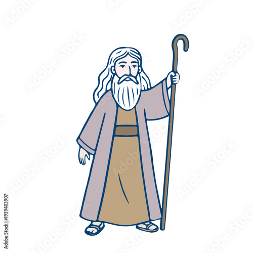 Moses with Ten Commandments and Passover celebration