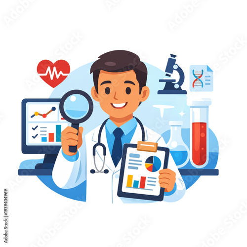 doctor assessment illustration