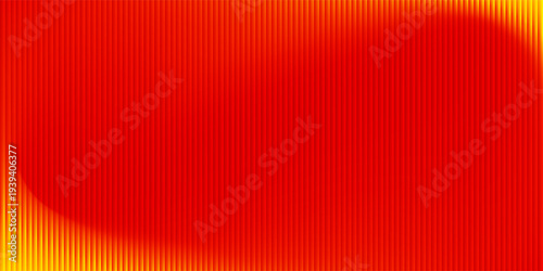 Red orange yellow ribbed glass. Vector ribbed glass texture background. Mesh gradient. acrylic ribbed bath surface. Reeded glass background semitransparent overlay. Bath wall window