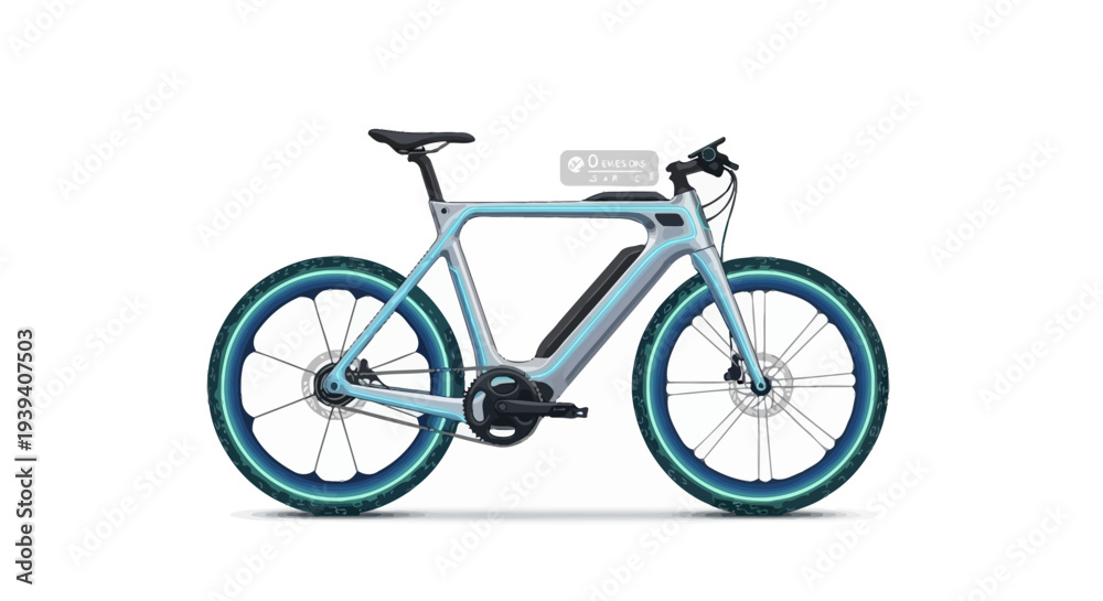 Fototapeta premium Modern electric bicycle with sleek design and zero emissions