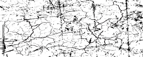 Crack seamless pattern. Repeating crackle texture. Black stone effect on white background. Repeated ground structure for prints design.eps,10