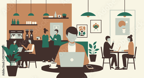 Creative Office Space with People Working