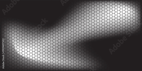 Honeycomb style hexagon pattern in a seamless repeat. Modern geometric orange grid for wallpapers and digital designs.