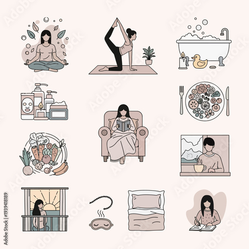 Wellness Routine Icons