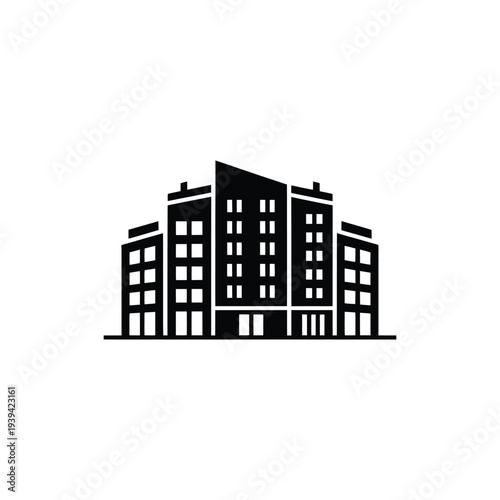 Black and white of a city skyline with three buildings architecture