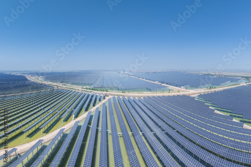 Wallpaper Mural Aerial View of Solar Panels on Water Surface Torontodigital.ca