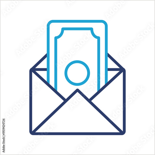 Saving income icon illustration style collection