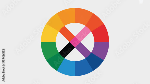 color wheel with different colors and shades arranged in a circular pattern
