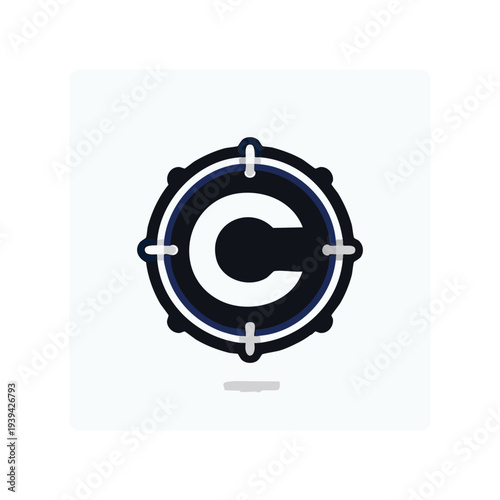 A 3d business target icon vector illustration featuring a circular metal sign with a clock and arrow symbol design for web button concepts