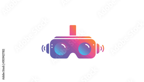Vector virtual reality headset icon