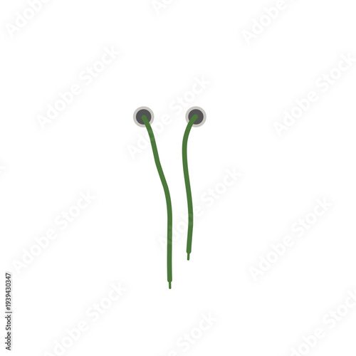 Colored shoelace vector. Hand-drawn shoelace. Shoelace illustration. Dangling shoelace. Shoelace eyelets 