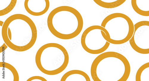 Seamless Onion Rings Food Pattern Vector for Fast Food Packaging and Restaurant Design