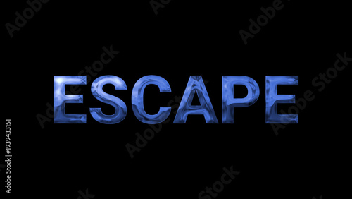 Slika na platnu Escape Blue affect text background