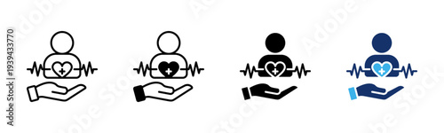 Patient Care icon set multiple style collection