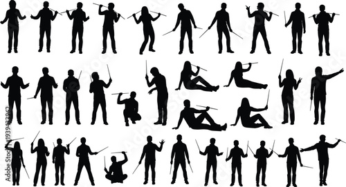 Vector illustration of stylized jump rope silhouettes symbolizing fitness, athleticism, identity, diversity, culture, tradition, inclusivity, and education