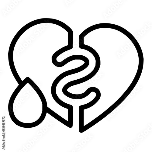 Iconic representation of a broken heart, dollar sign, and tear, symbolizing the deep emotional pain and relationship strain caused by financial struggles and economic burdens