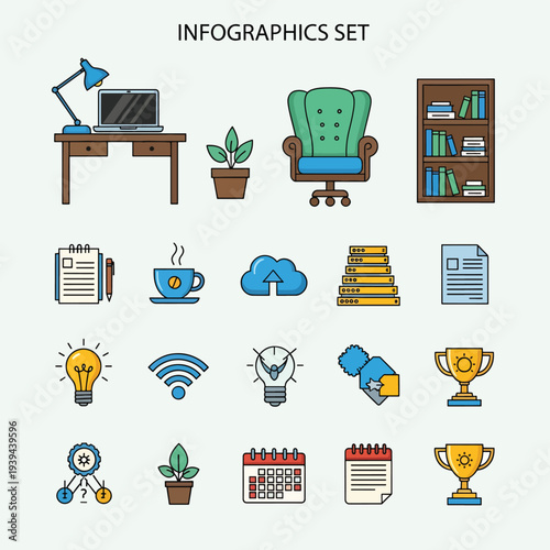 Infographic Icon Set for Productivity