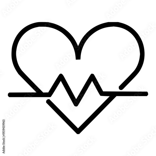 Abstract Heartbeat Line Graphic Symbolizing Health, Wellness, and Vitality