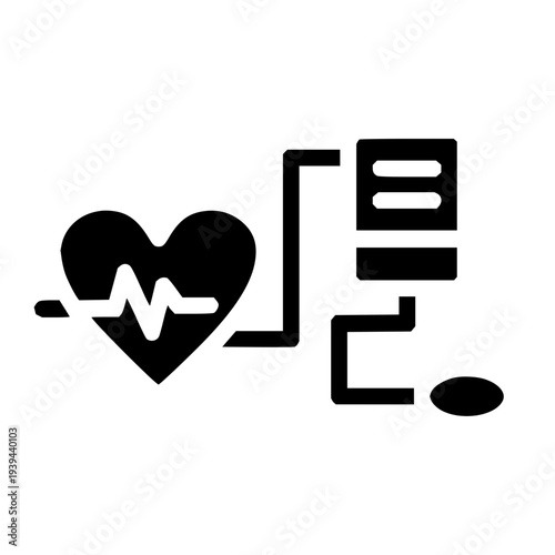 Digital health monitoring system processing vital signs data for patient well-being, illustrating technological advancements in medical care and data management